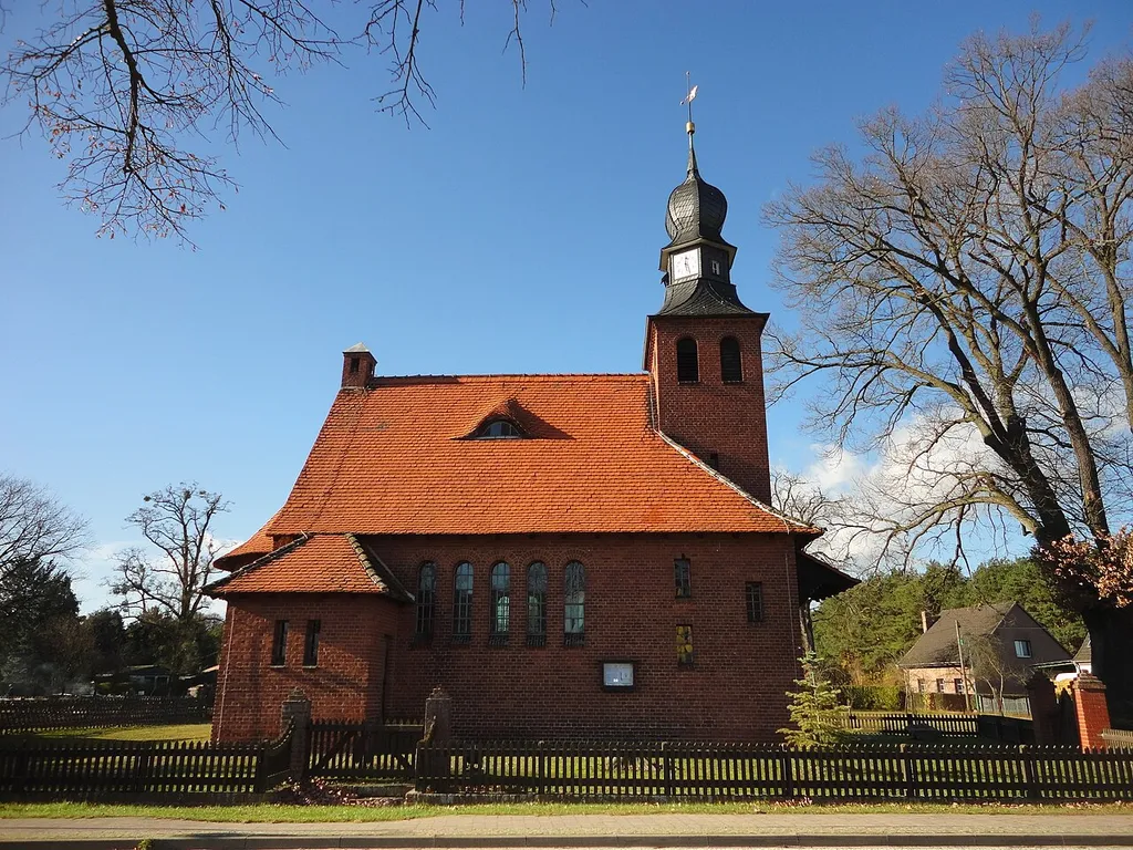 Eastern view of church of Sophienstädt, Marienwerder municipality, Barnim distrct, Brandenburg state, Germany