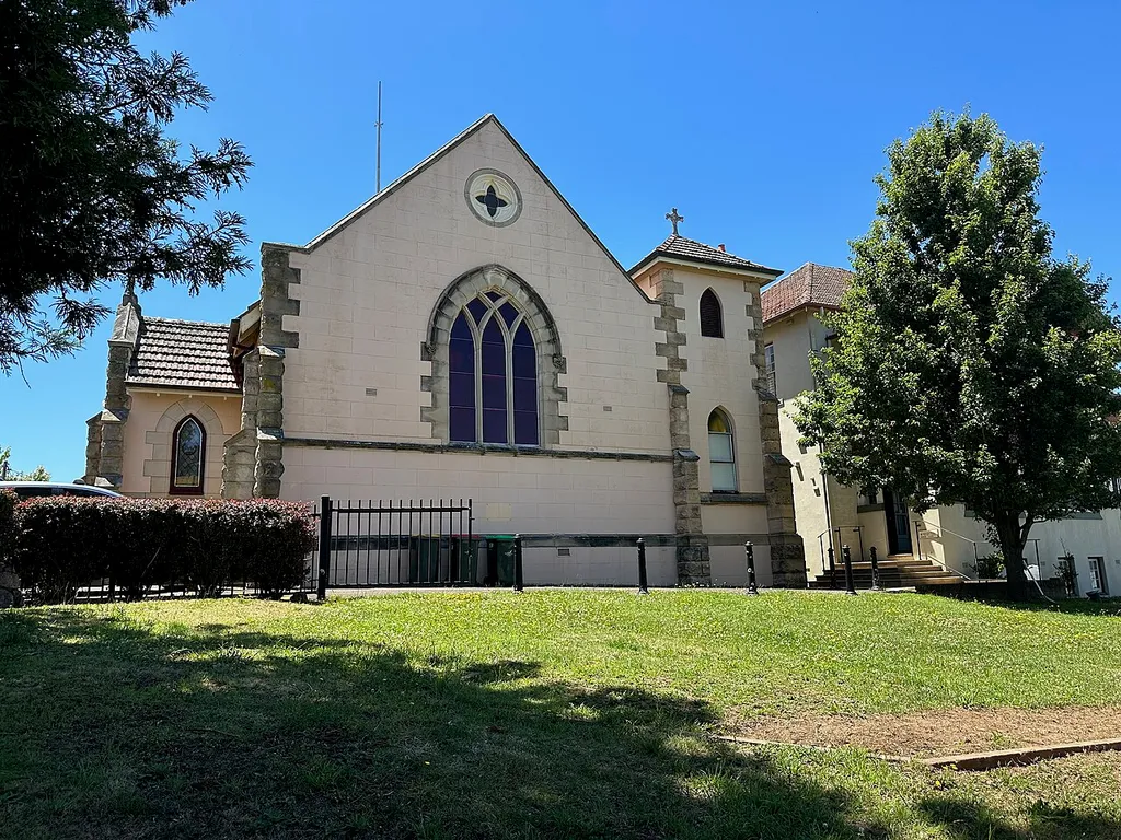 St Candice's Catholic Church is a Catholic church at 156-158 Katoomba Street in Katoomba, New South Wales.