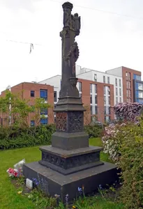 Memorial in yard of Church of St Anne