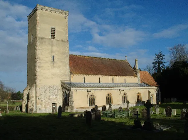 All Saints parish church, Netheravon, Wiltshire, seen from the southwest