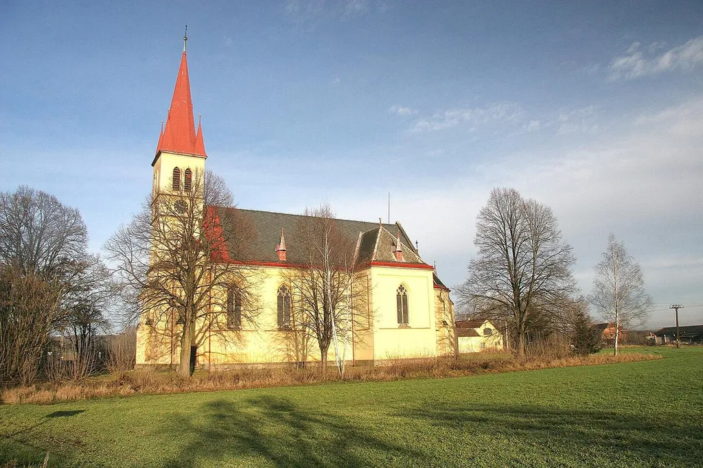 Church of SS Peter and Paul in Zaloňov, Náchod District, Czech Republic.