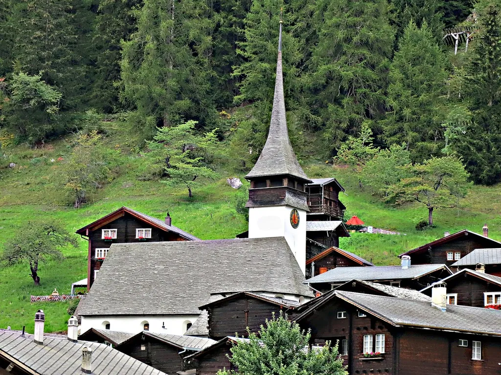Kirche Niederwald VS, Schweiz