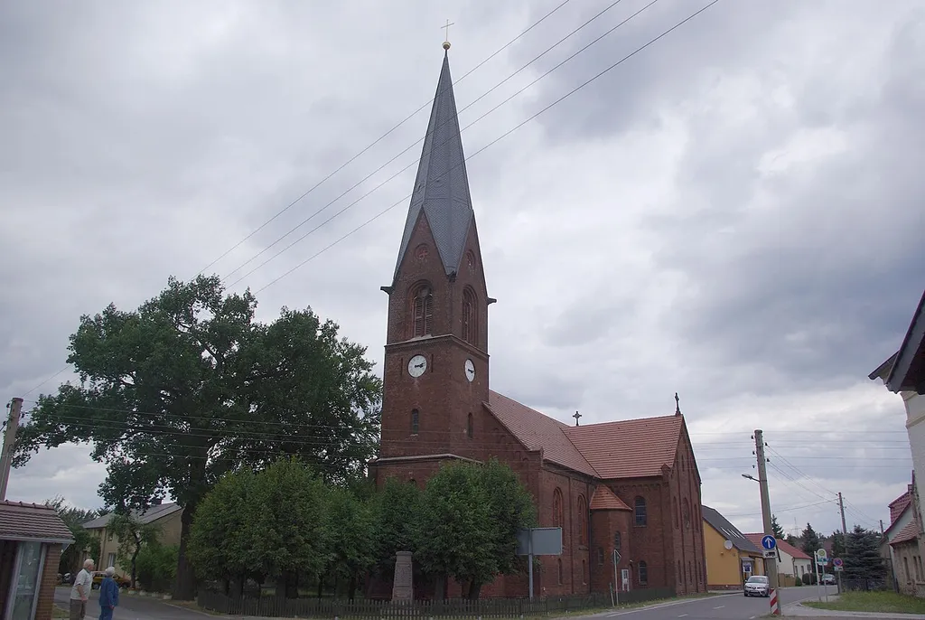 Schmogrow-Fehrow in Brandenburg. Die Kirche im Ortsteil Fehrow/Prjawoz steht unter Denkmalschutz.