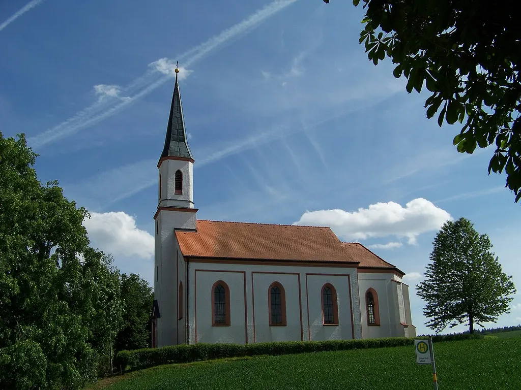 Filialkirche St. Johannes bapt. Asbach. Neubau, 1874; mit Ausstattung.