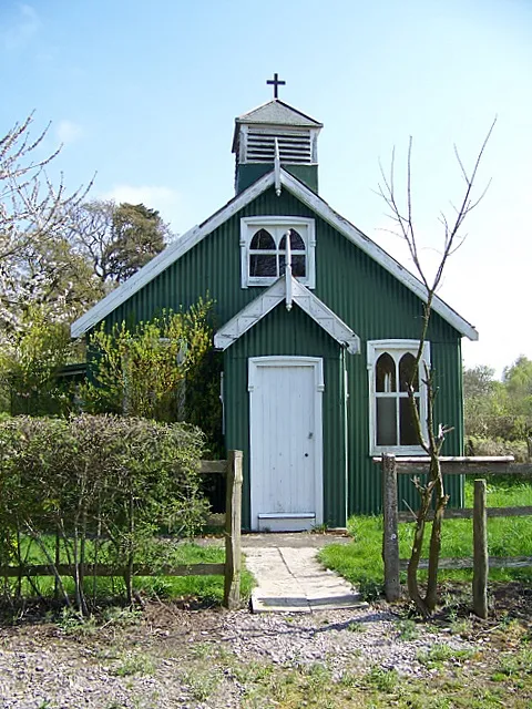 All Saints Church, Brokerswood This small timber framed church is clad with corrugated iron, and is known locally as the Tin Tabby.
