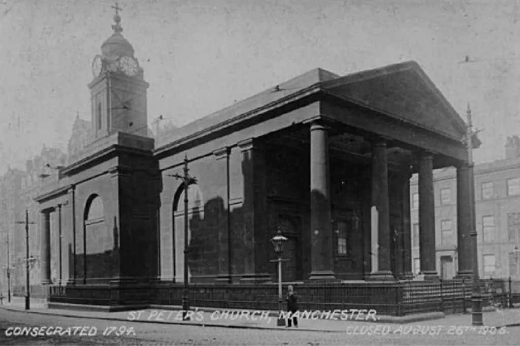 North-east end of St Peter's Church, Manchester