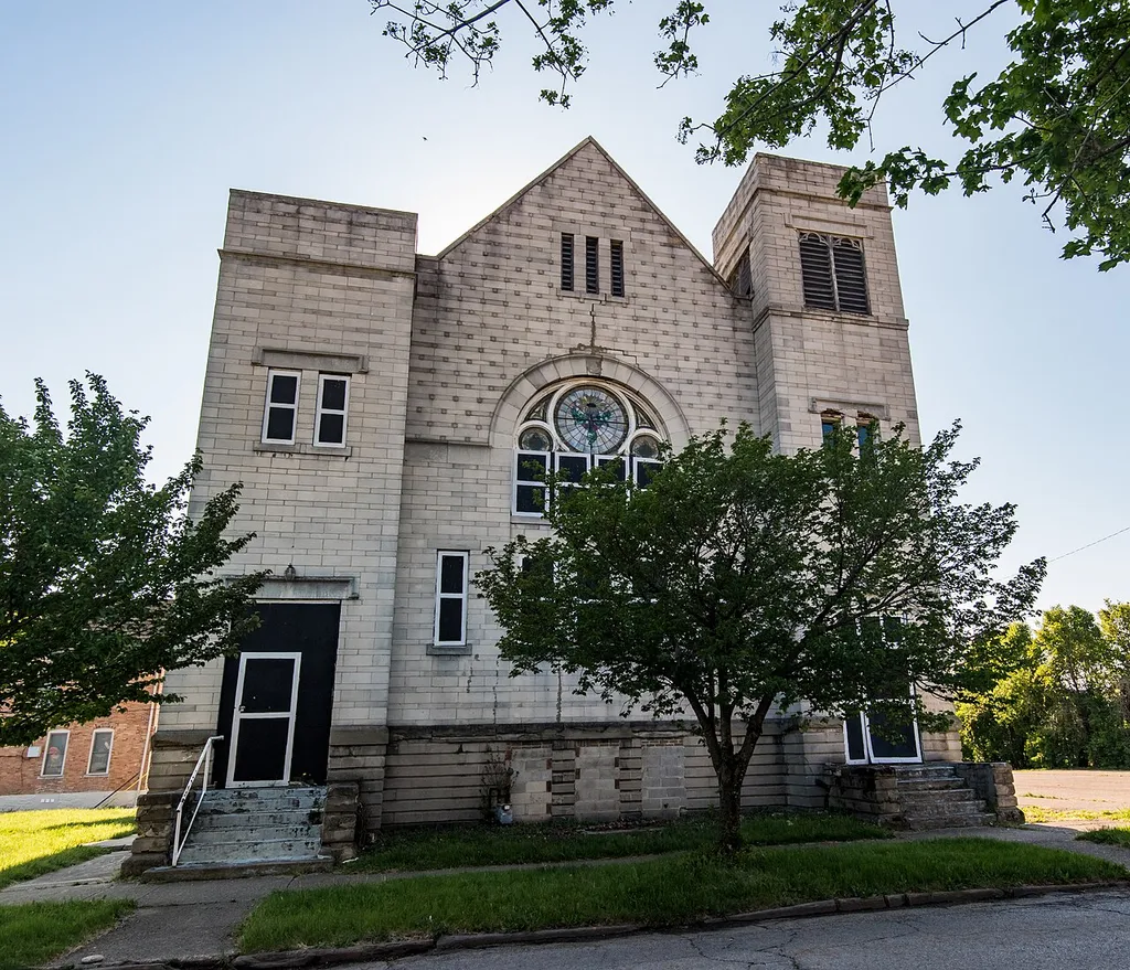 Imminent demolition - West Side Spiritualist Church, 79 McDowell St, Franklinton, Columbus, Ohio.