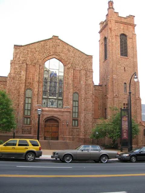 This is a picture of the Church from Peachtree St