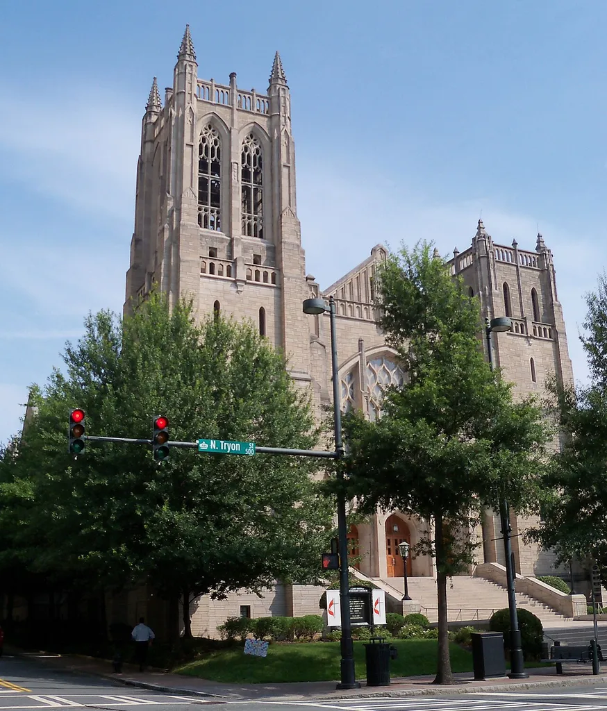First United Methodist Church in downtown Charlotte, North Carolina, USA.