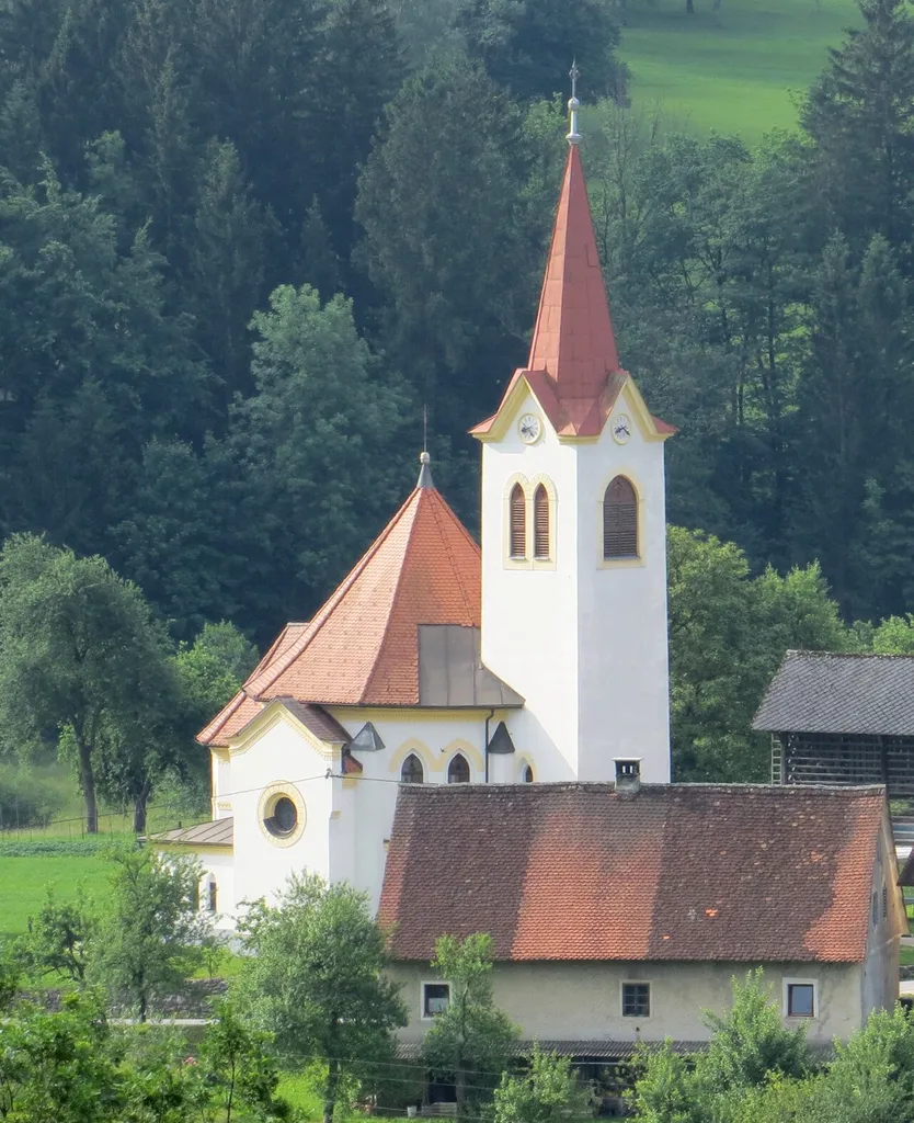 Saint Nicholas's Church in the hamlet of Šmiklavž, Nova Štifta, Municipality of Gornji Grad, Slovenia