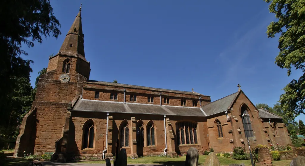 Parish church of St Nicholas, Kenilworth, Warwickshire, seen from the south