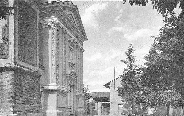 La chiesa di San Genesio di Dairago (MI) in uno scatto della fine degli anni 1940.