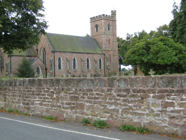 Christ Church parish church, Little Drayton, Market Drayton, Shropshire, seen from the northeast from Christchurch Lane