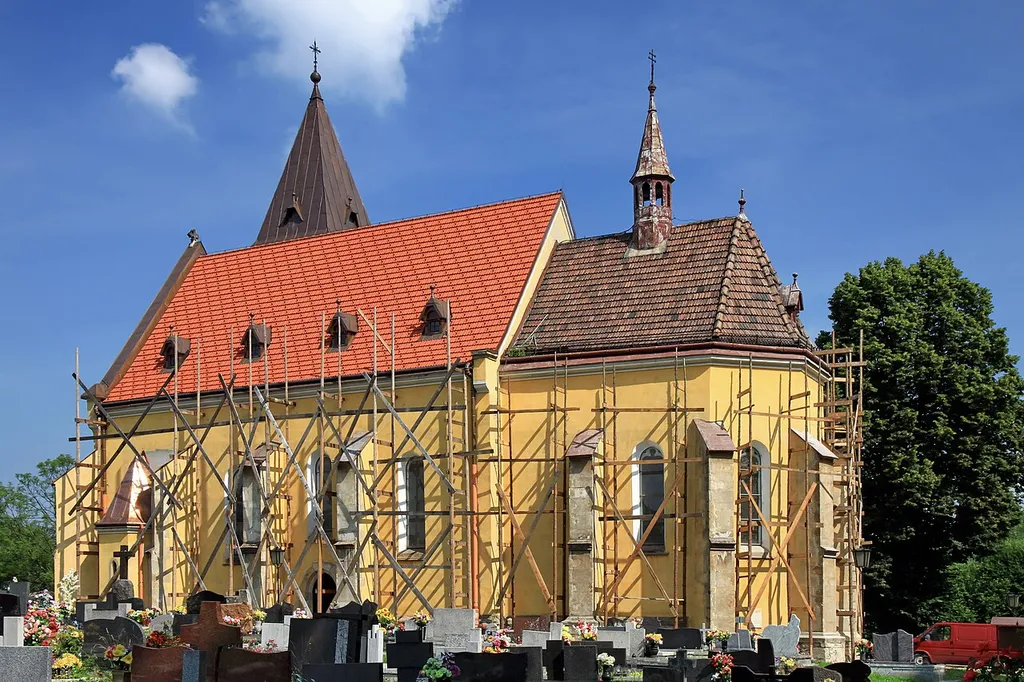 Puńców, parish church of Saint George, build in 1518, 19th/20th century