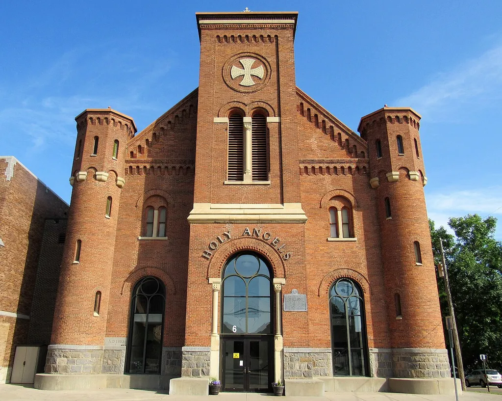 The former Holy Angels Cathedral in St. Cloud, Minnesota. The building suffered a major fire in 1933 and lost its cathedral status to St. Mary's Church in St. Cloud in 1937.