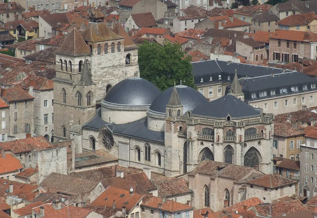 Cathédrale Saint-Étienne de Cahors, vue du mont Saint-Cyr, Cahors, Lot, FRANCE