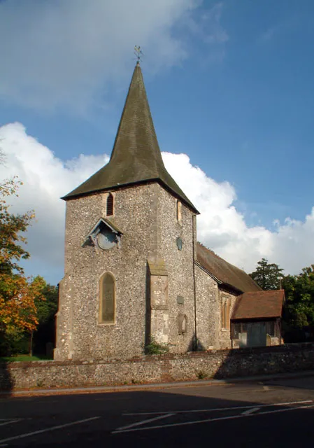 St Mary the Virgin, Downe BR6. The church dates from the thirteenth century. The sundial on the south side is a memorial to Downe's most famous resident, Charles Darwin. See history at http://cudhamanddowne.org/dhistory.htm