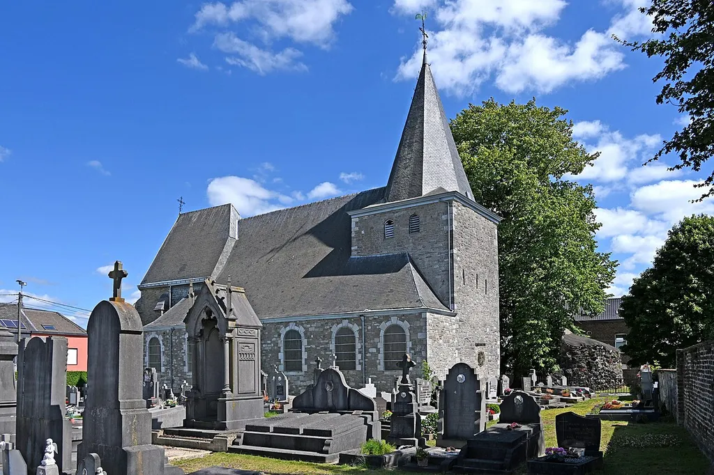 St. Roch (Bilstain) von Nordwesten mit Friedhof