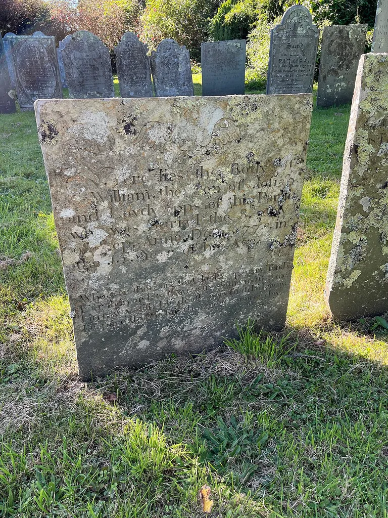 St Endellion, Headstone Of William Apps 11 Metres To North Of Chancel Of Church Of St Endelienta.