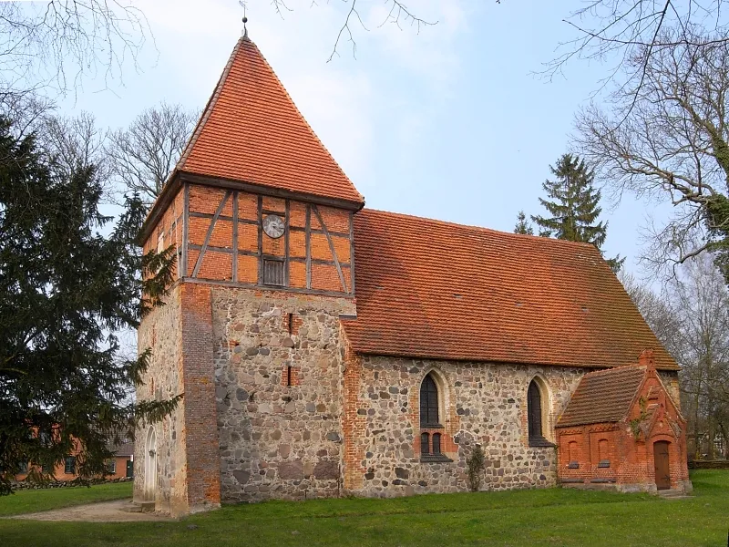 Church in Baumgarten, district Güstrow, Mecklenburg-Vorpommern, Germany