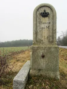 Royal Saxon milestone Weischlitz