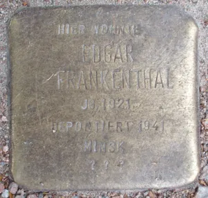 Stolperstein dedicated to Edgar Frankenthal