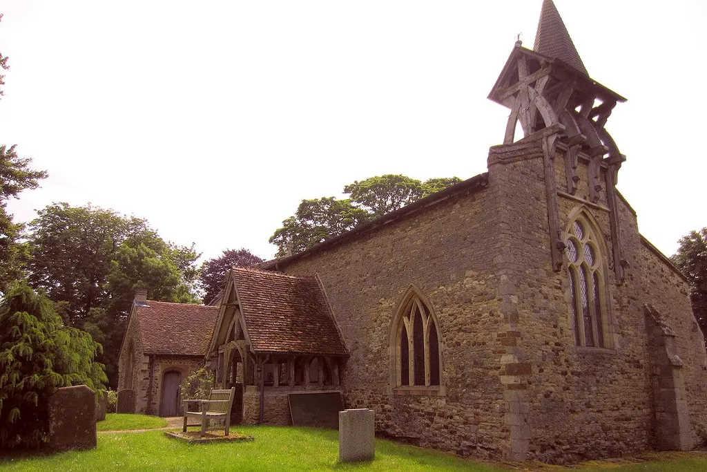 St Mary's parish church, Salford, Bedfordshire, seen from the northwest