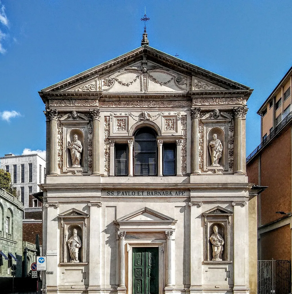 Facade of the church of San Barnaba, Milan
