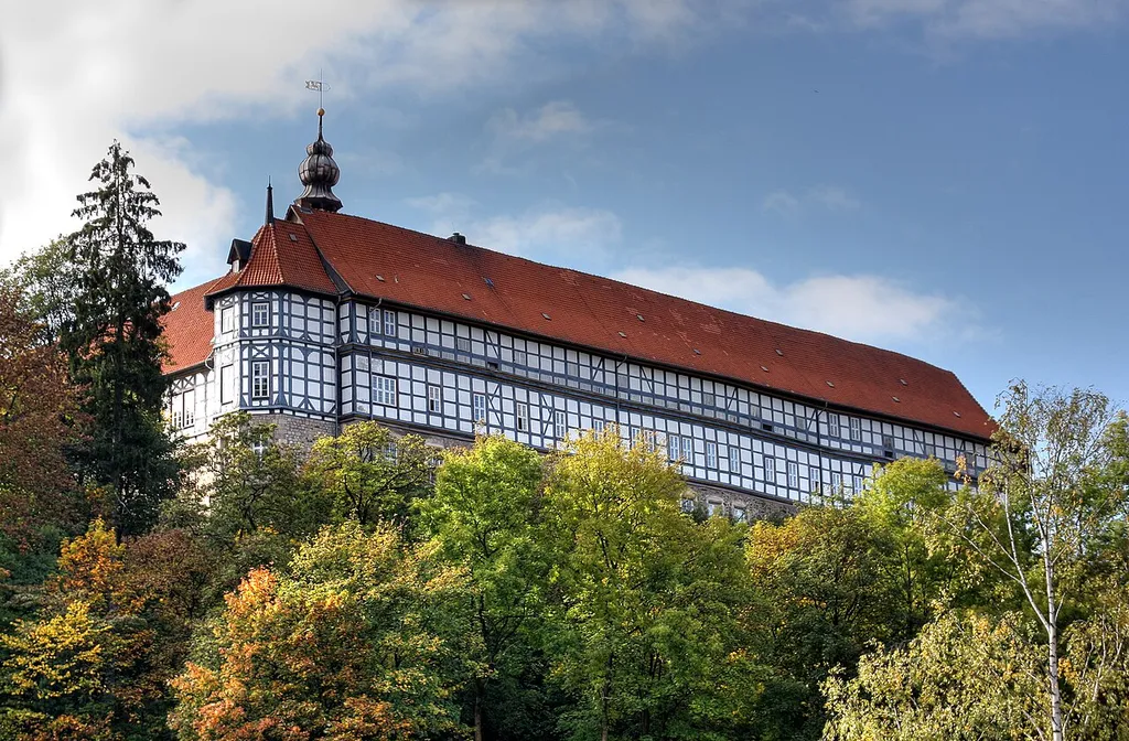 Herzberg Castle in Herzberg am Harz, Lower Saxony, Germany. View from east