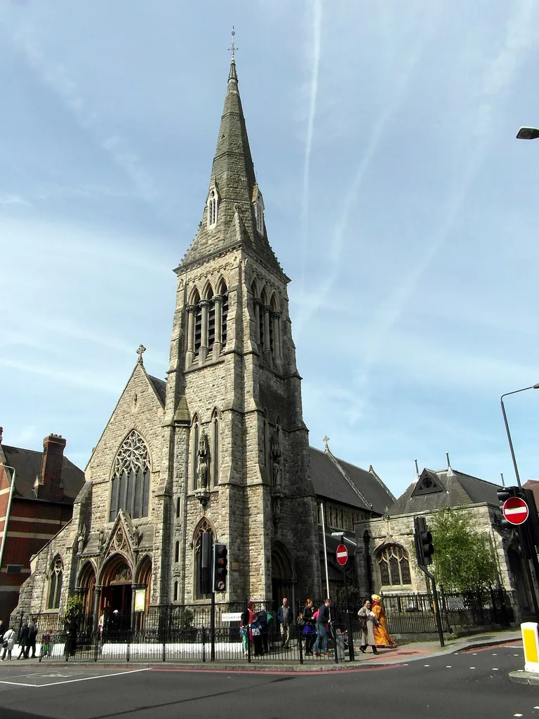 Mitcham Lane, Streatham. Catholic church designed by Purdie and completed in 1892.