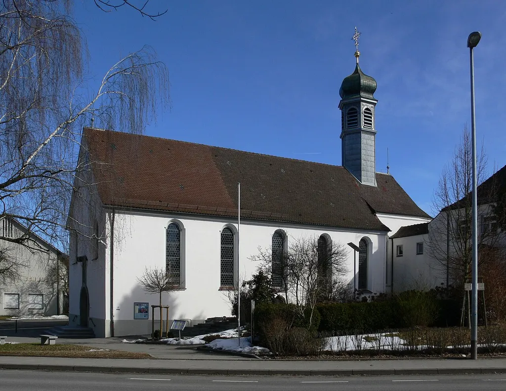 Pfarr- und Wallfahrtskirche Zu unserer lieben Frau, Mariabrunn, Gemeinde Eriskirch, Bodenseekreis Außenansicht
