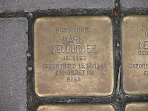 Stolperstein dedicated to Karl Neuburger