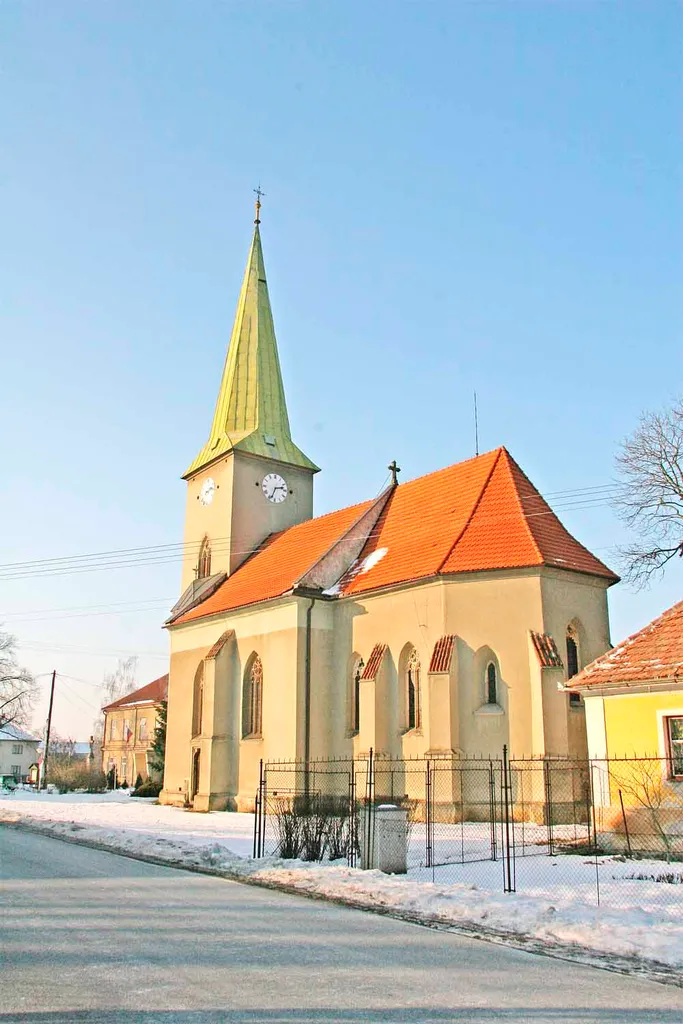 St Bartholomew church in Kunětice, Pardubice District, Czech Republic)
