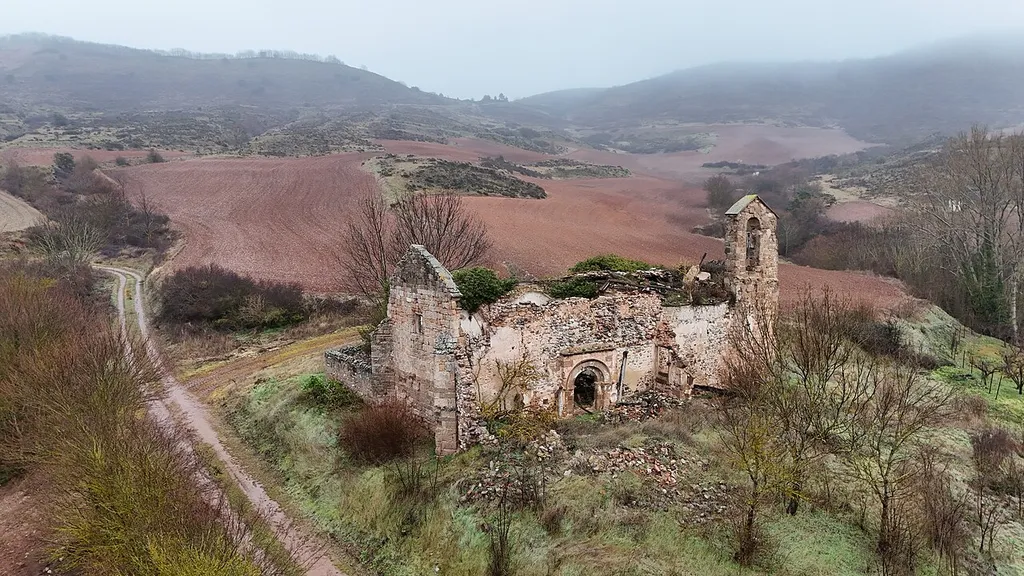 Ruins of the church of St. Martin in Espinosa del Monte, Spain