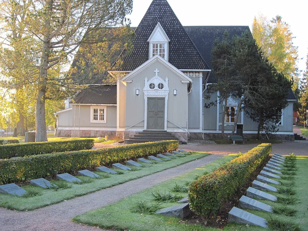 Military cemetary at church in Tuusula, Finland
