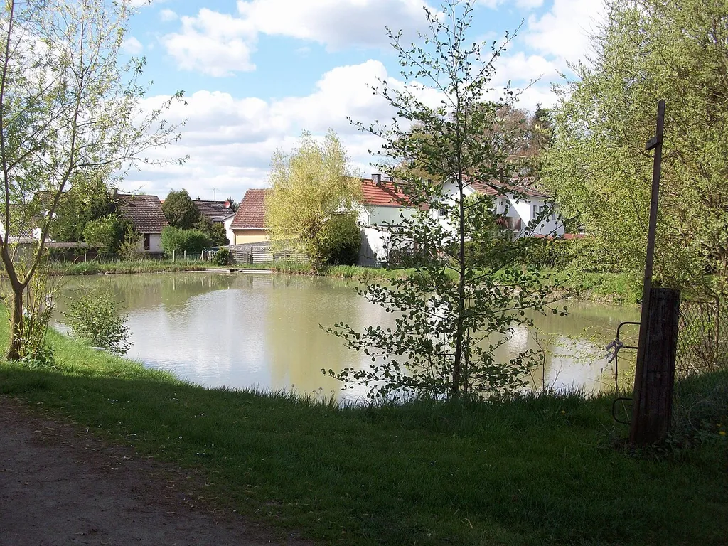 Lage der ehemaligen Wasserburg Bisses, Nordwestblick