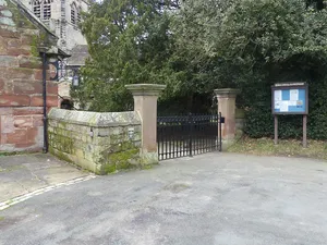 Churchyard walls, gate piers and gates, to Church of St Mary