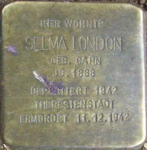Stolperstein dedicated to Selma London