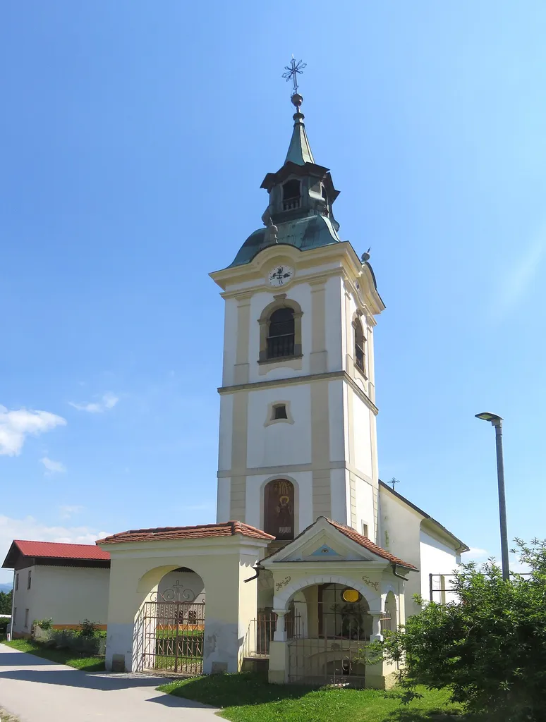 Saint Lawrence's Church in Sveti Lovrenc, Municipality of Prebold, Slovenia