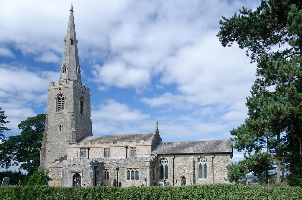 All Saints parish church, Little Staughton, Bedfordshire, seen from the south