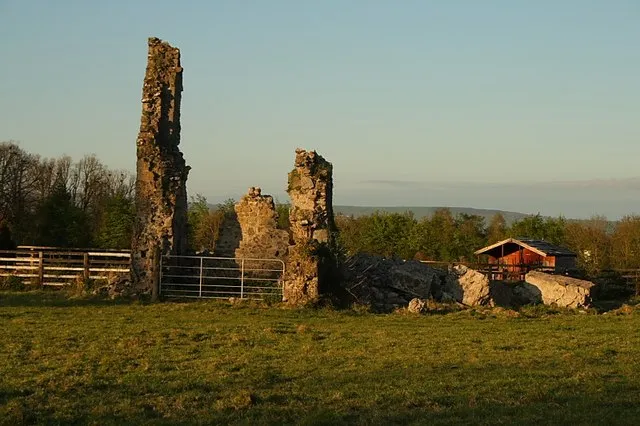 Castle Ruin Ruin of Drakelands Castle in evening sunlight.