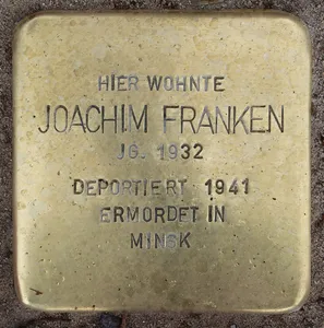 Stolperstein dedicated to Joachim Franken