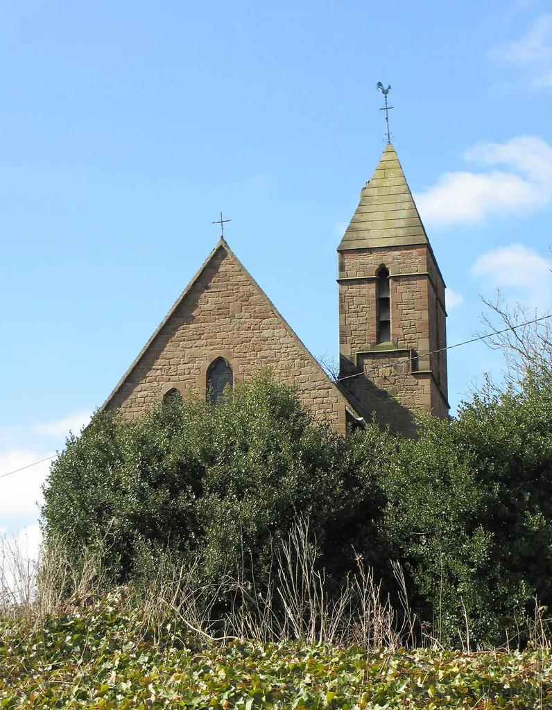 St John and Holy Cross parish church, Cotebrook, Cheshire, seen from the east