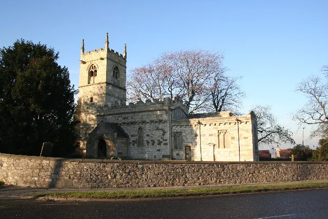 St Peter's parish church, Edlington Lane, Old Edlington, South Yorkshire, seen from the south