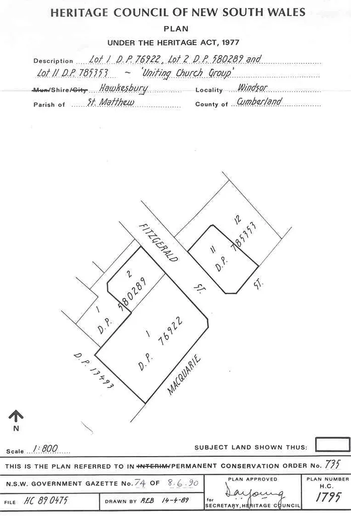 Windsor Uniting Church and Hall: PCO Plan Number 735