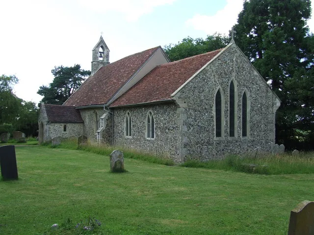 Church of St Peter in Milden, Suffolk, England. A Grade I listed medieval church.