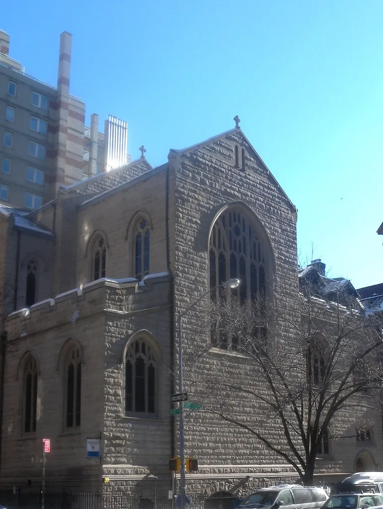 Looking south across 87th St and West End Ave at en:St. Ignatius of Antioch Church (New York City) on a sunny early afternoon. See also File:Ignatius of Antioch CoE shady jeh.JPG