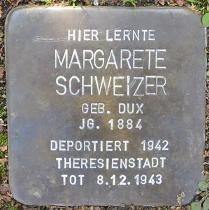 Stolperstein dedicated to Margarete Schweizer