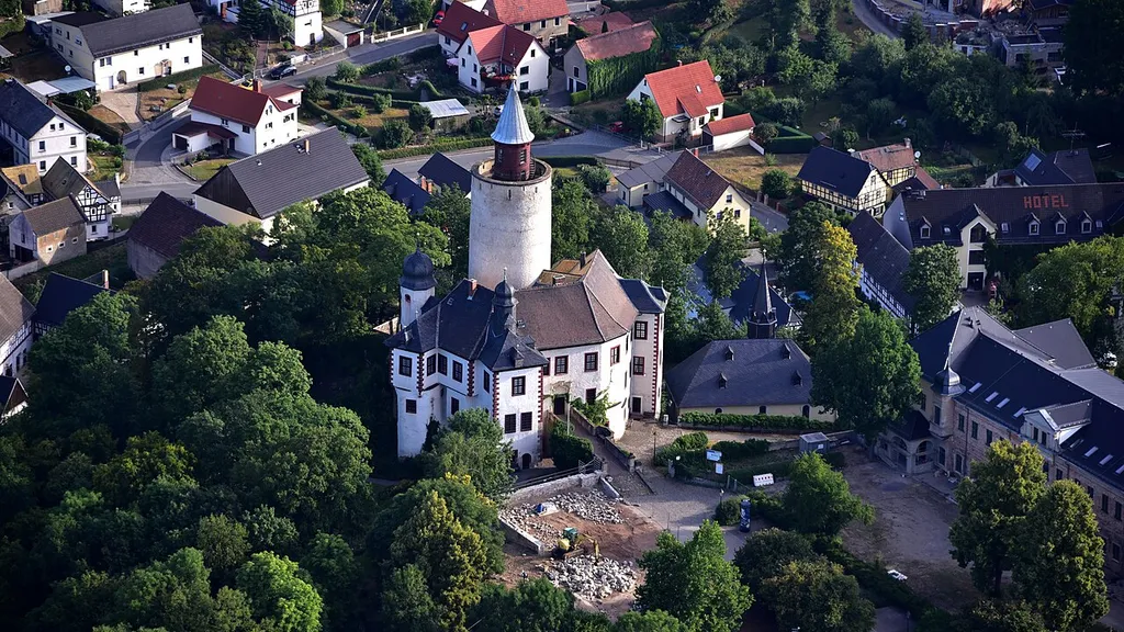 Burg Posterstein, Luftaufnahme (2018)