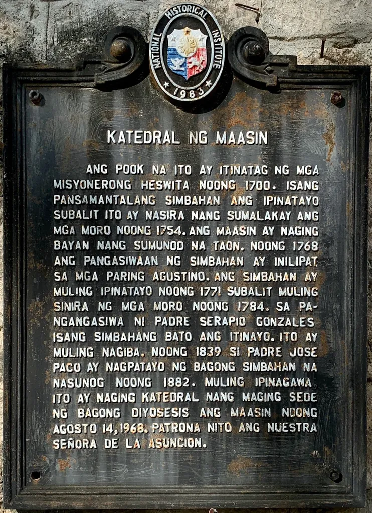 Cathedral of Maasin historical marker